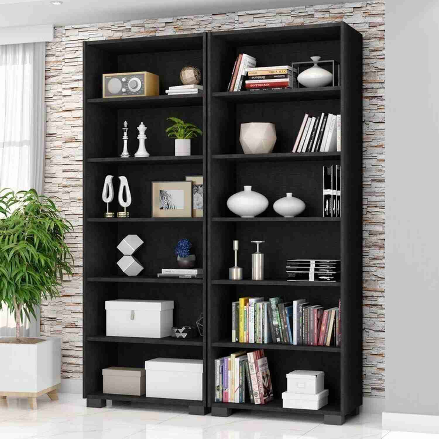office-prateleiras-1815cm-a-5-livros-preto-estantes-modernas-188cm-x-2-para-em-kit-com-design-a