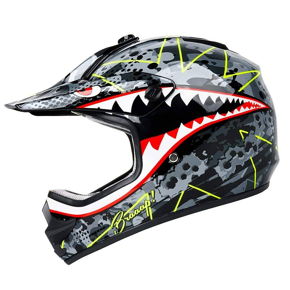 Capacete Infantil Offroad Street para Motocross e Quadriciclo - Segurança e Estilo para Jovens Aventureiros (Tamanho M)