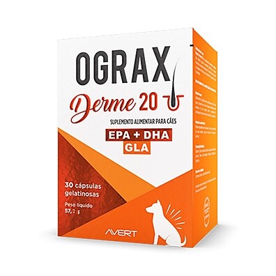 Ograx Derme 20: Pelagem Radiante para Cães e Gatos