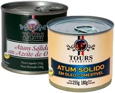 Kit 2 Atum Sólido Tours 255g: em Azeite, em Óleo