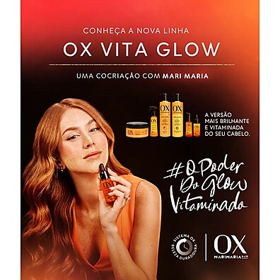 Óleo Capilar Ox Mari Maria Vita Glow 60ml: Brilho e Nutrição para Cabelos Perfeitos