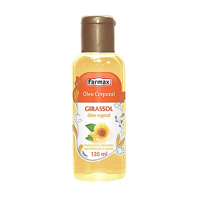 Óleo Corporal Farmax Girassol 100ml – Hidratação Pura com Óleo Natural
