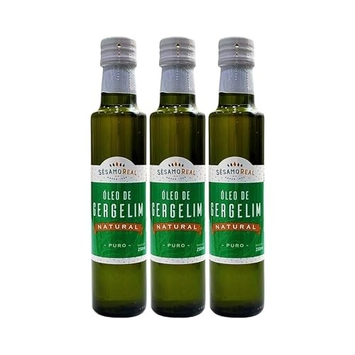 Kit com 3 Garrafas de Óleo de Gergelim de 250mL cada - Sésamo Real