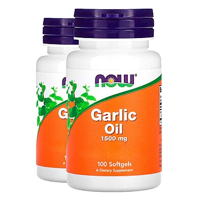Óleo de Alho 1500mg Now Foods: Kit com 200 Cápsulas Softgel
