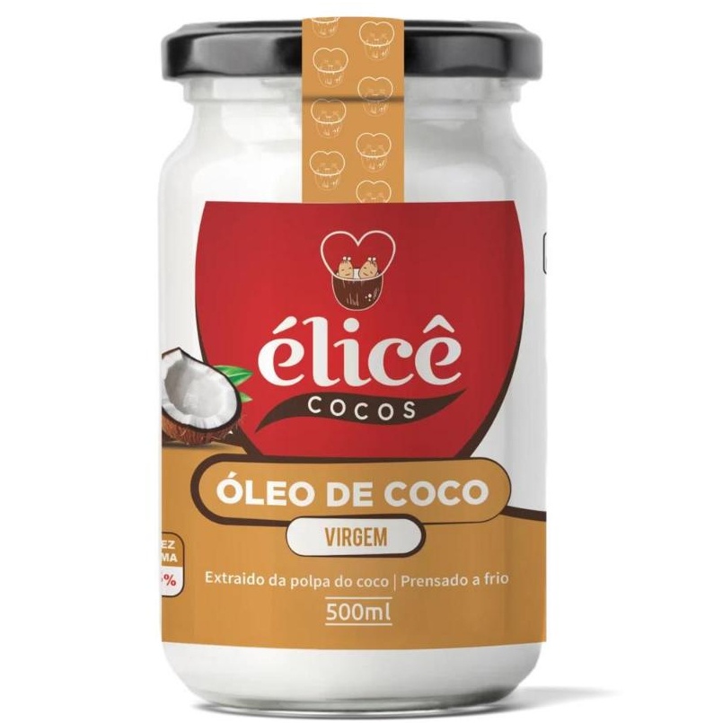 Óleo de Coco Virgem 500ml Élicê: Puro, Natural e Versátil