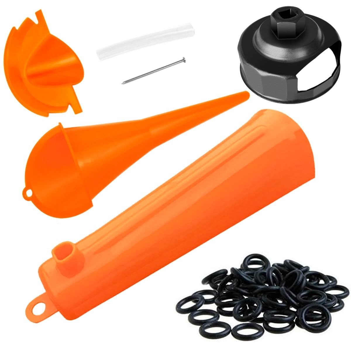 Kit de troca de óleo para ferramenta Harley, chave de filtro de óleo, conjunto de funis de óleo, funil de óleo de capa primária de motocicleta, 50 peças 11105 anel de vedação de plugue de drenagem