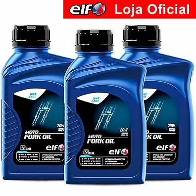 Óleo de Garfo 20W Elf Moto: Kit 3x 500ml