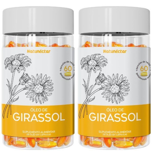 Óleo de Girassol 1400mg Natunéctar: Saúde em Cápsulas