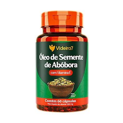 Óleo de Semente de Abóbora + Vitamina E 1350mg – 60 Cápsulas