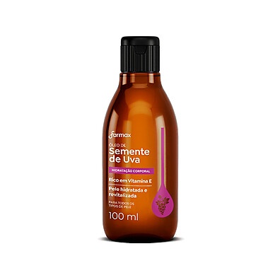Óleo de Semente de Uva Farmax: Hidratação Total!