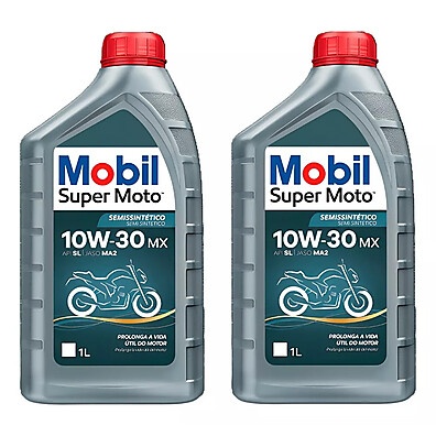 Óleo Mobil 4T MX 10W30 Semi Sintético: Kit com 2 Unidades