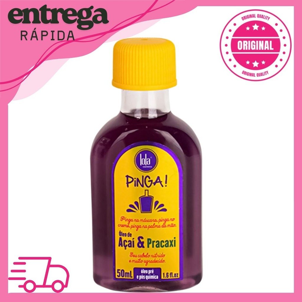 Óleo Pinga Açaí e Pracaxi 50ml Lola Cosmetics: Nutrição e Brilho Intensos