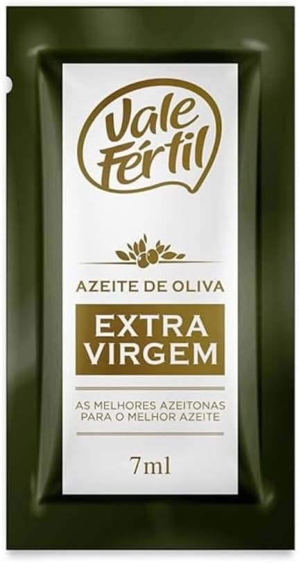 Azeite Extra Virgem Oliva Sachê Vale Fértil 7ml - Caixa Com 180 Unidades