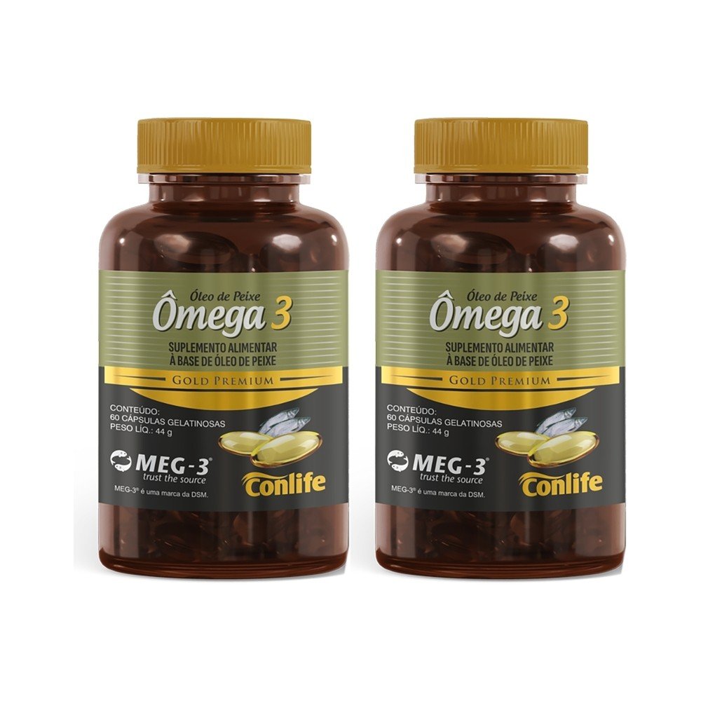 Ômega 3 1000mg Conlife: Kit com 2 Frascos