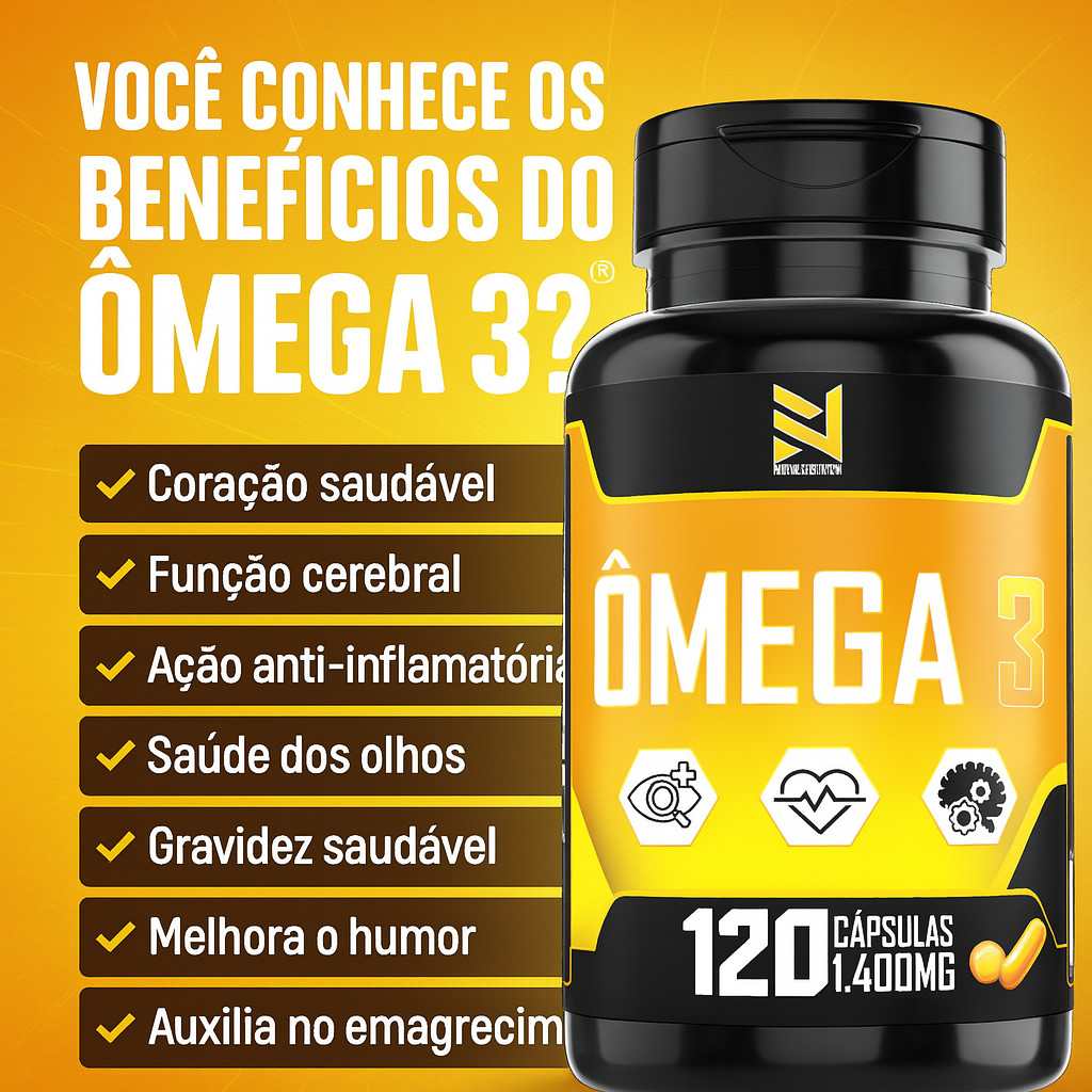 Ômega 3 1400mg: Coração, Mente e Colesterol
