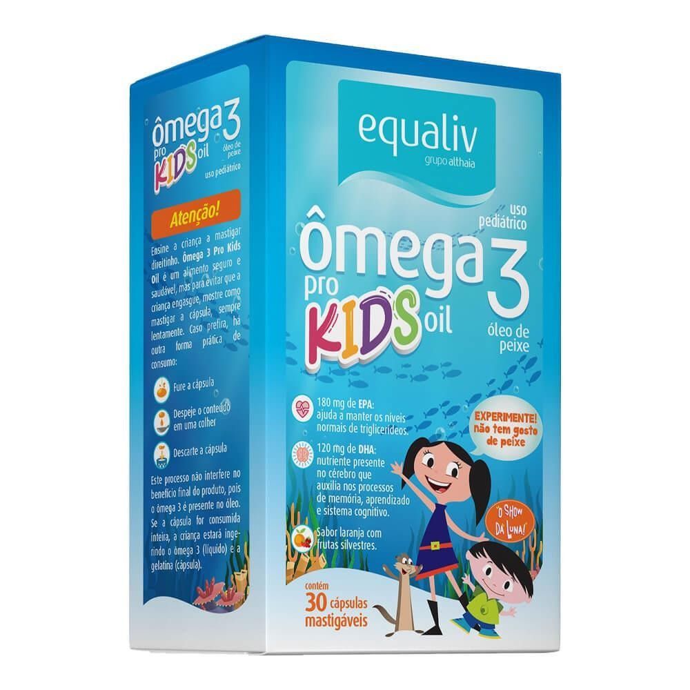 Ômega 3 Kids: 30 Cápsulas Sabor Laranja