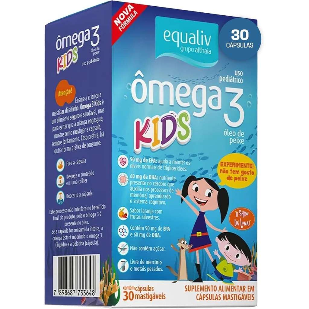 Ômega 3 Kids Equaliv: Desenvolvimento Saudável e Sabor Laranja!