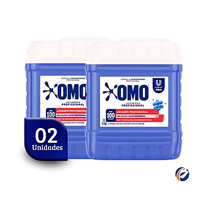 OMO Lavanderia Pro: Kit 2x7L – Limpeza Imbatível!