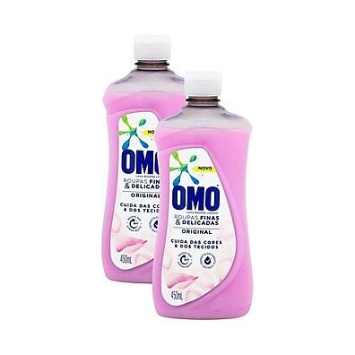 Omo Roupas Finas: Kit 2 Lava-Roupas Delicadas 450ml