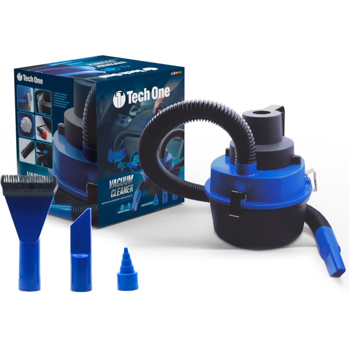 Aspirador Automotivo Tech One 12V: Potência e Versatilidade para Limpeza de Pó e Líquidos