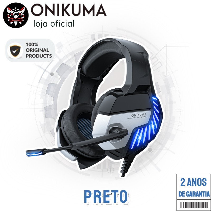 Onikuma K5: Fone Gamer RGB Imersivo