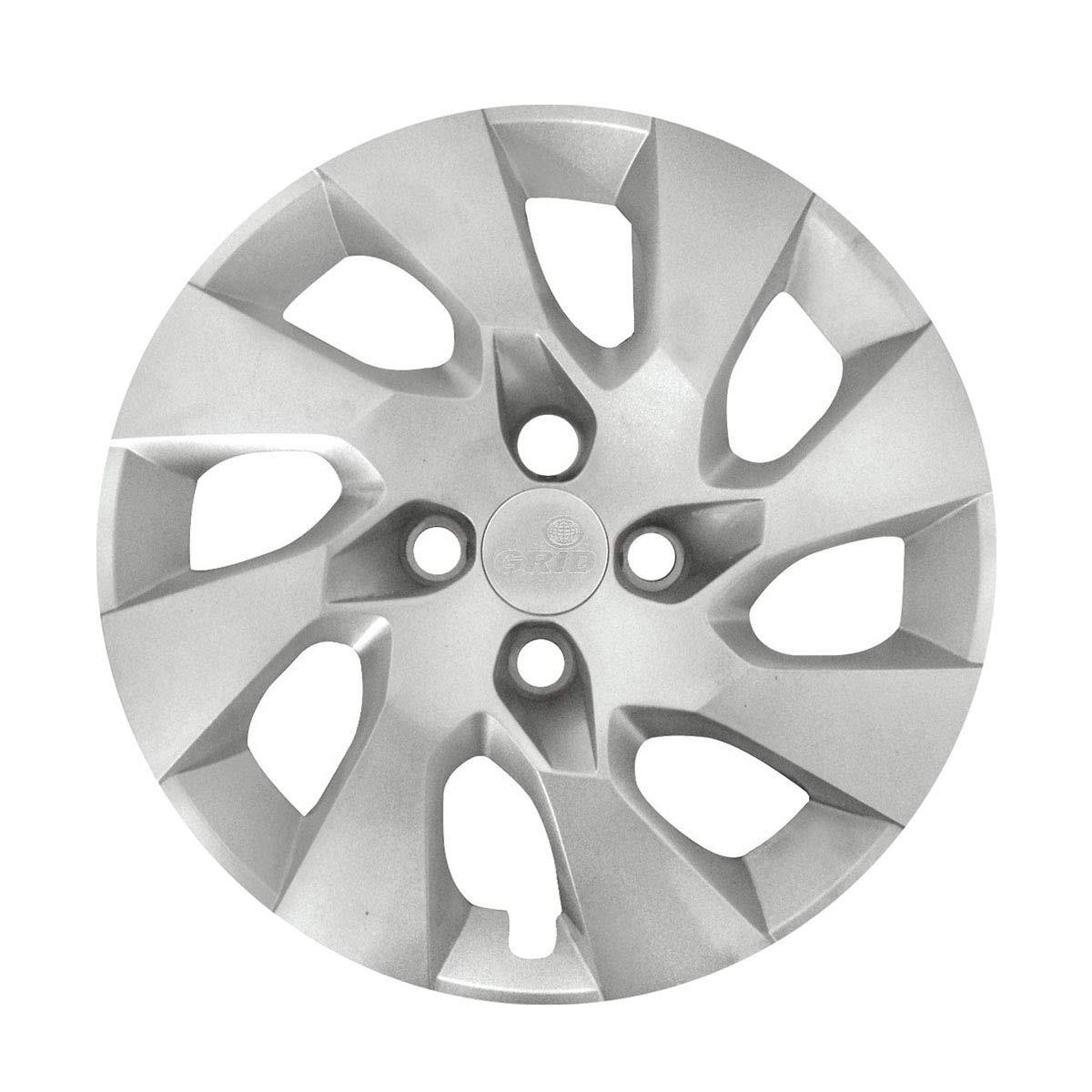 Calota Aro 15 Grid Prata para Chevrolet Onix/Prisma 2014/2015 - Fixação por Parafuso