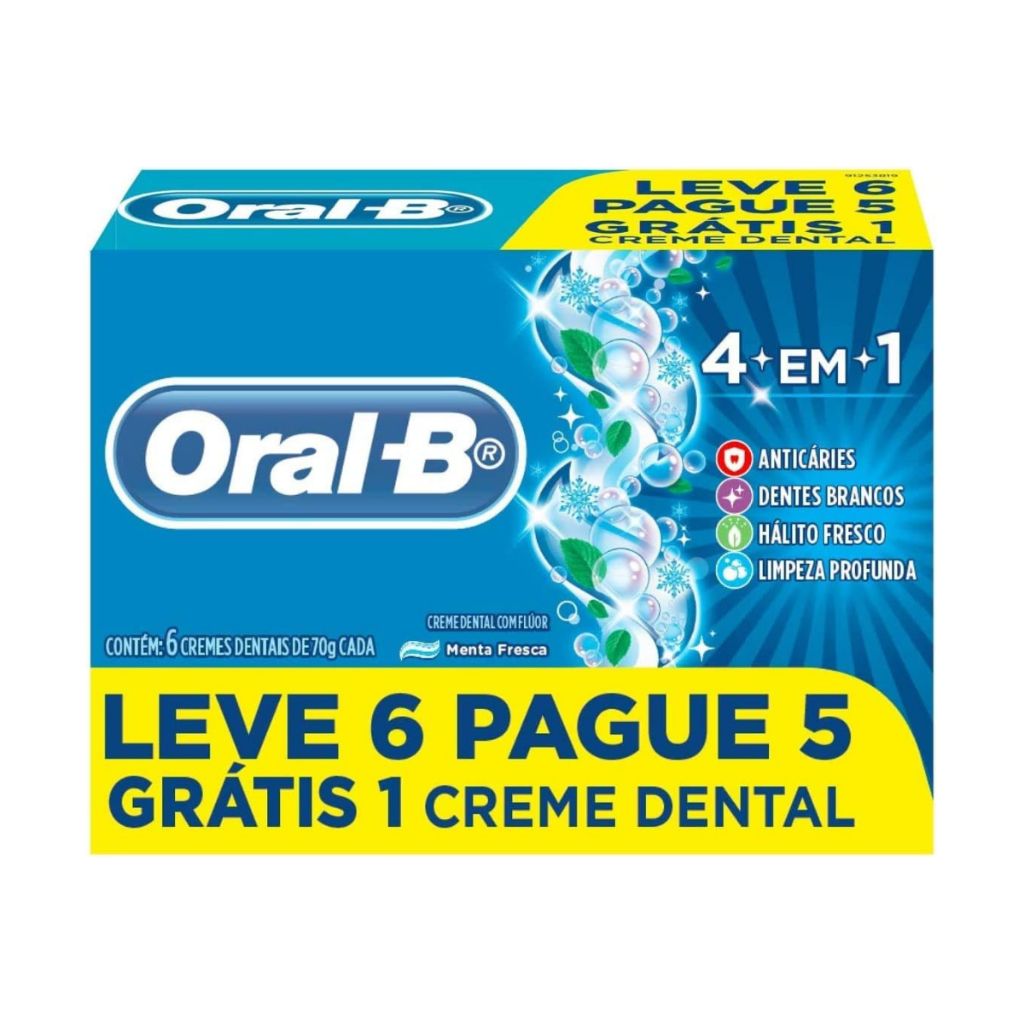Oral-B 4 em 1: Leve 6, Pague 5 e Sorria!