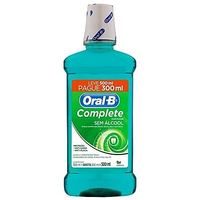 Oral-B Hortelã Leve: Enxaguante Bucal Sem Álcool