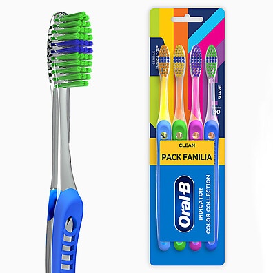 Oral-B Indicator: Escova Dental Colorida (4 Unidades)