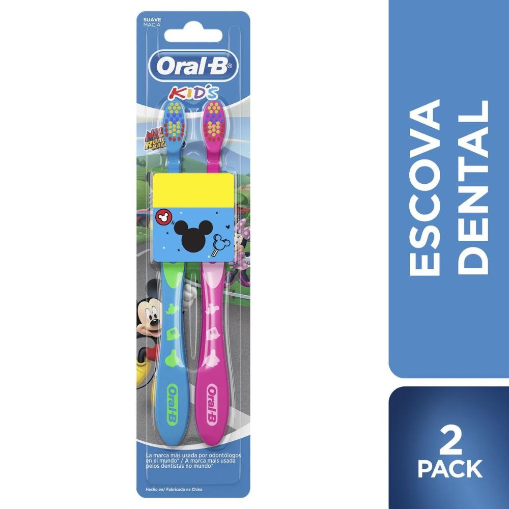 Oral-B Kids Mickey: Escova Dental para Crianças (2 Unidades)