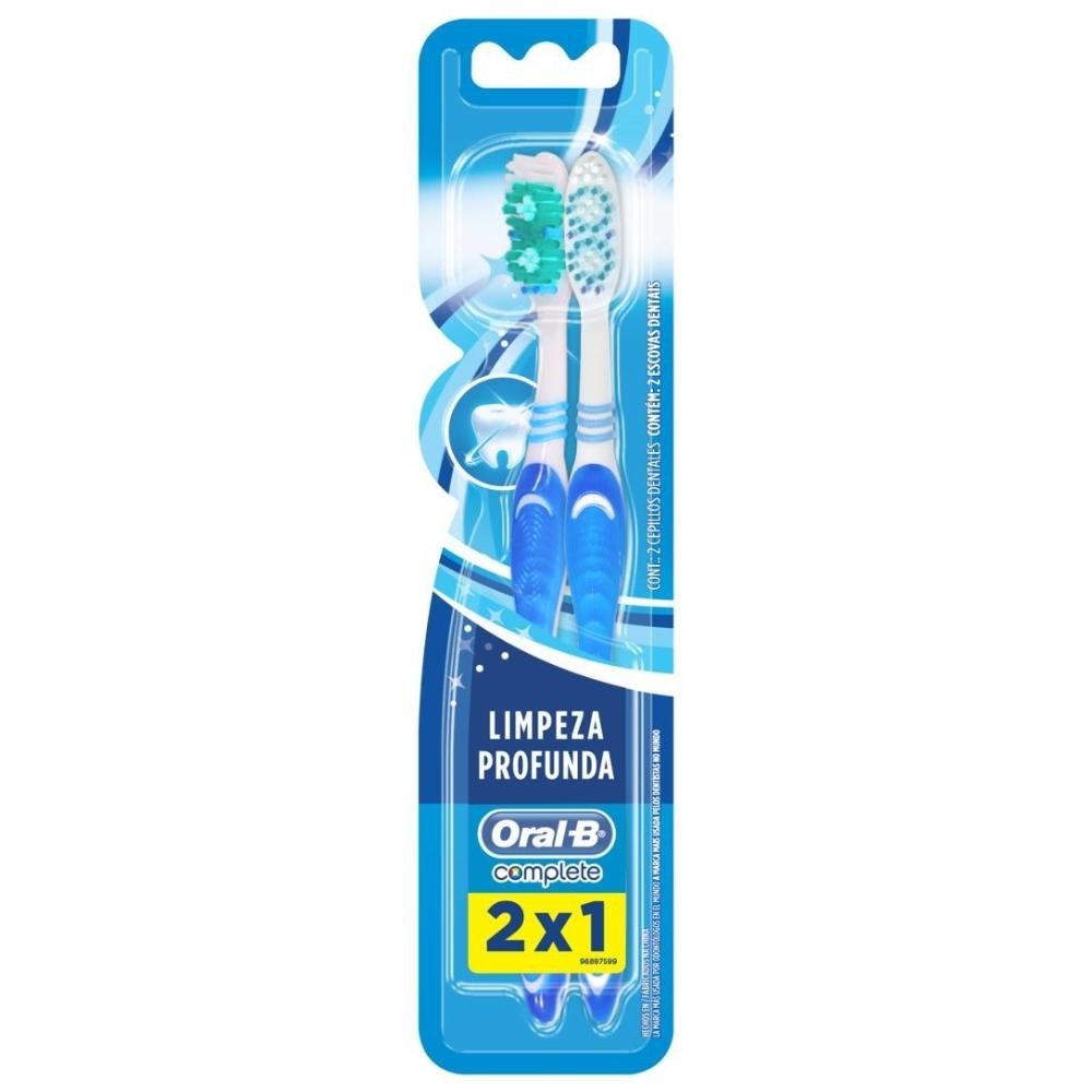 Oral-B Limpeza Profunda 2 em 1: Escova Dental Completa