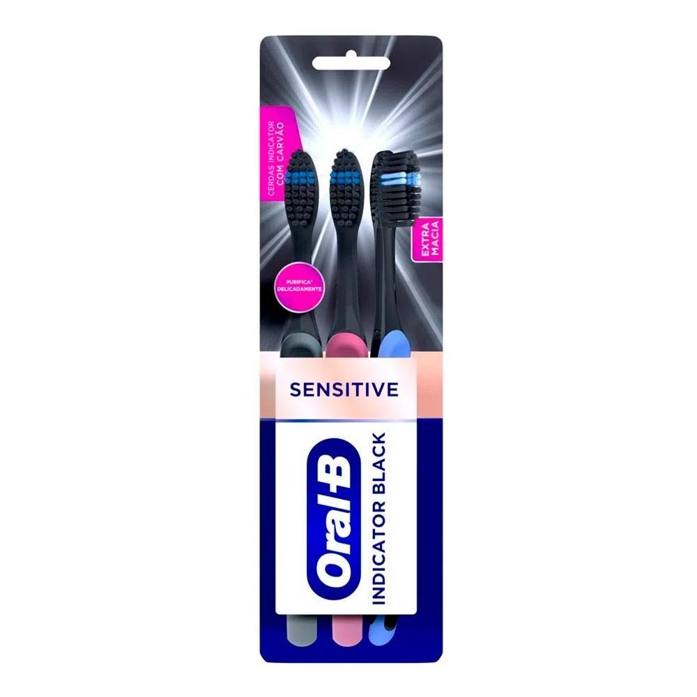 Oral-B Sensitive: Escova Dental com Carvão Ativado