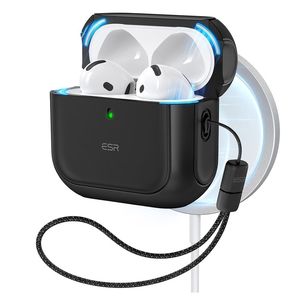 Capa Orbit Hybrid Preta para AirPods Pro 4 2024: Proteção M4gSafe e Estilo!
