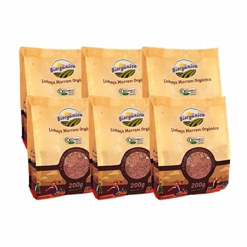 Kit 6X: Linhaça Marrom Orgânica Biorgânica 200g