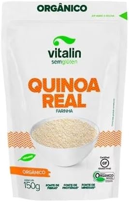 Kit 2X: Farinha de Quinoa Real Orgânica Sem Glúten Vitalin 150g