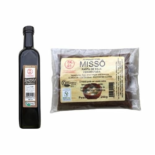 Kit Molho Shoyu 500ml e Missô 200g Orgânico Família Hattori