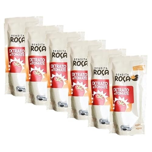 Kit 6X: Extrato de Tomate Orgânico Sachê Bendita Roça 200g