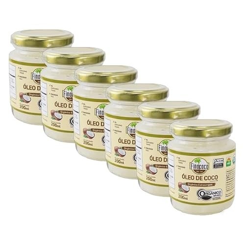 Kit 6X: Óleo de Coco Extra Virgem Orgânico Finococo 200ml