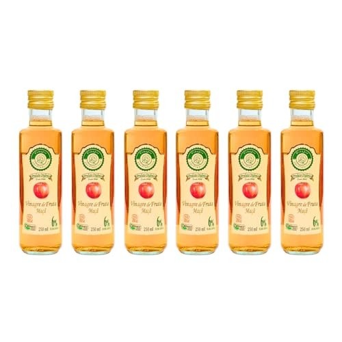 Vinagre de Maçã Orgânico São Francisco Acidez 6% Kit 6 Unidades 250mL