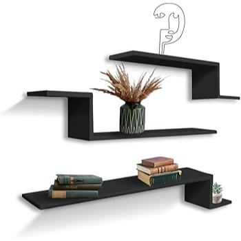 Kit 3 Prateleiras Z de Parede – Elegância e Organização