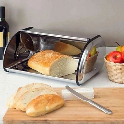 Cesto Porta Pão Inox Retrátil: Frescor e Organização!