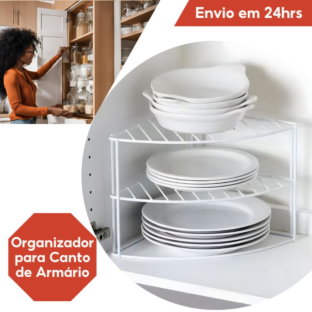 Organizador de Armário: Mais Espaço e Ordem!
