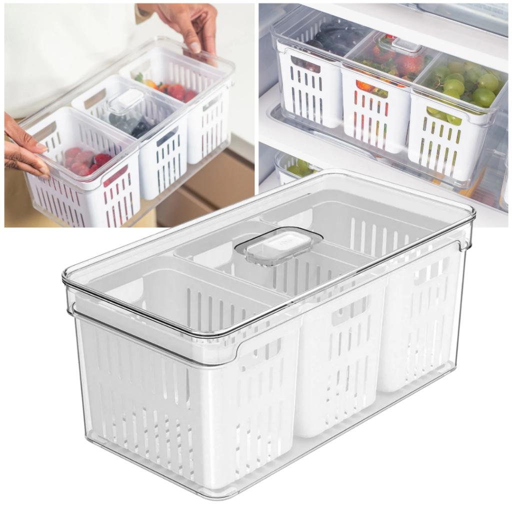 Organizador de Geladeira 5L: Frescor e Organização!