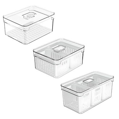 Organizador de Geladeira Clear Fresh: Praticidade e Frescor