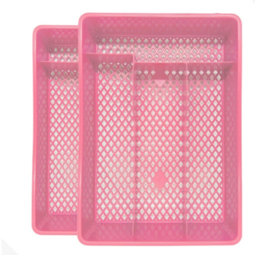 Organizador de Talheres Rosa 4 Divisórias Plasmarc
