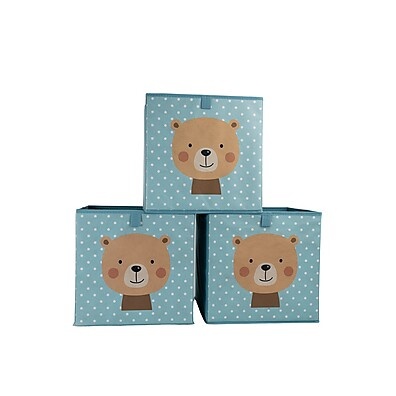 Organizador Infantil Ursinho: Kit 3 Dobráveis Oikos