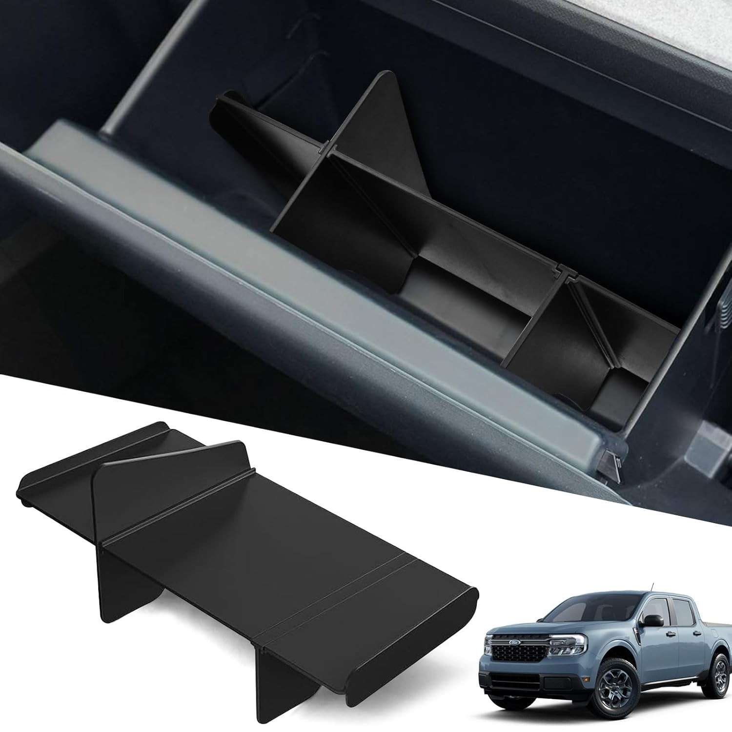 Organizador de Porta-Luvas para Ford Maverick 2022-2025: Maximize Seu Espaço!