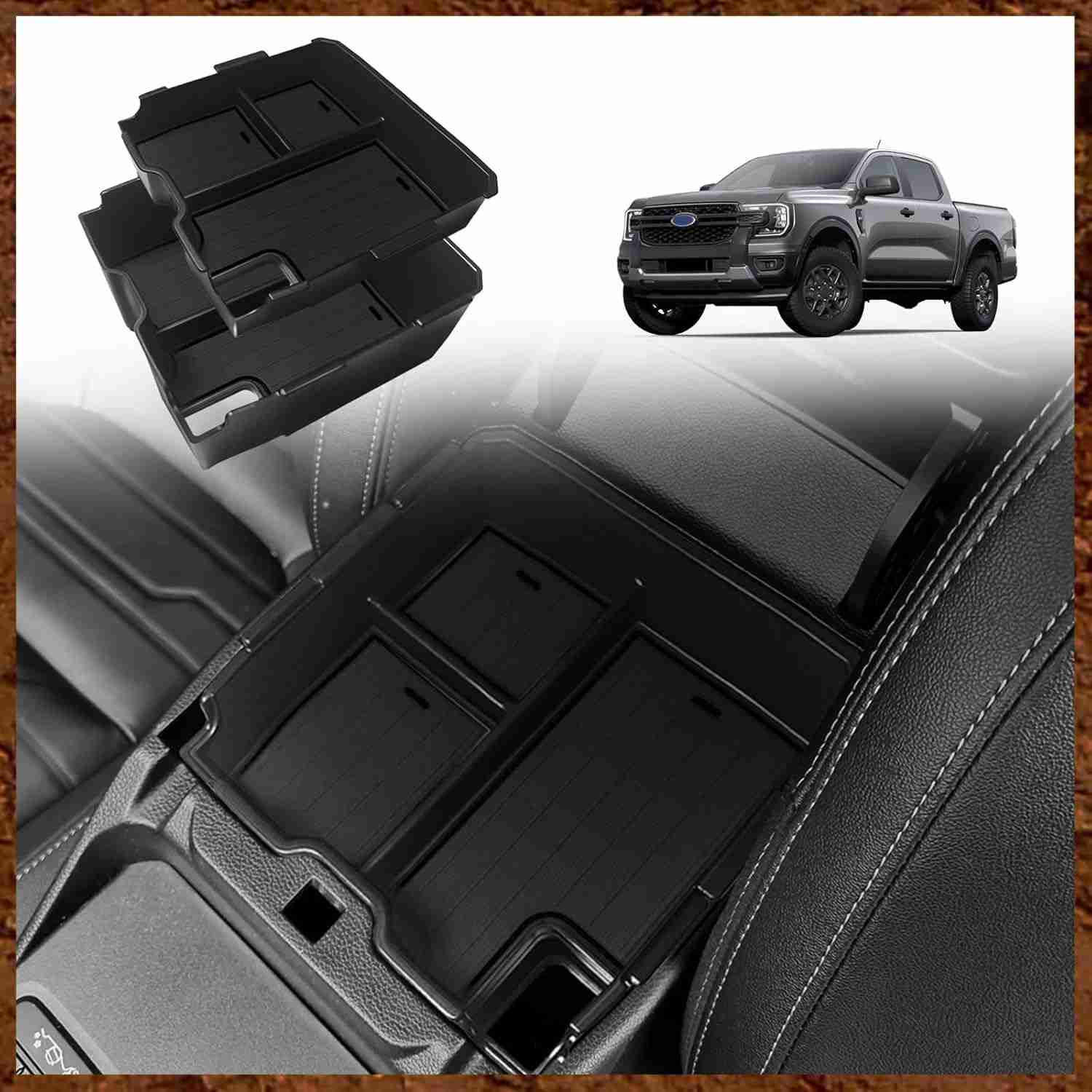 organizador-raptor-para-camadas-20242025-preto-central-ford-ranger-duas-muslogy-de-console-a