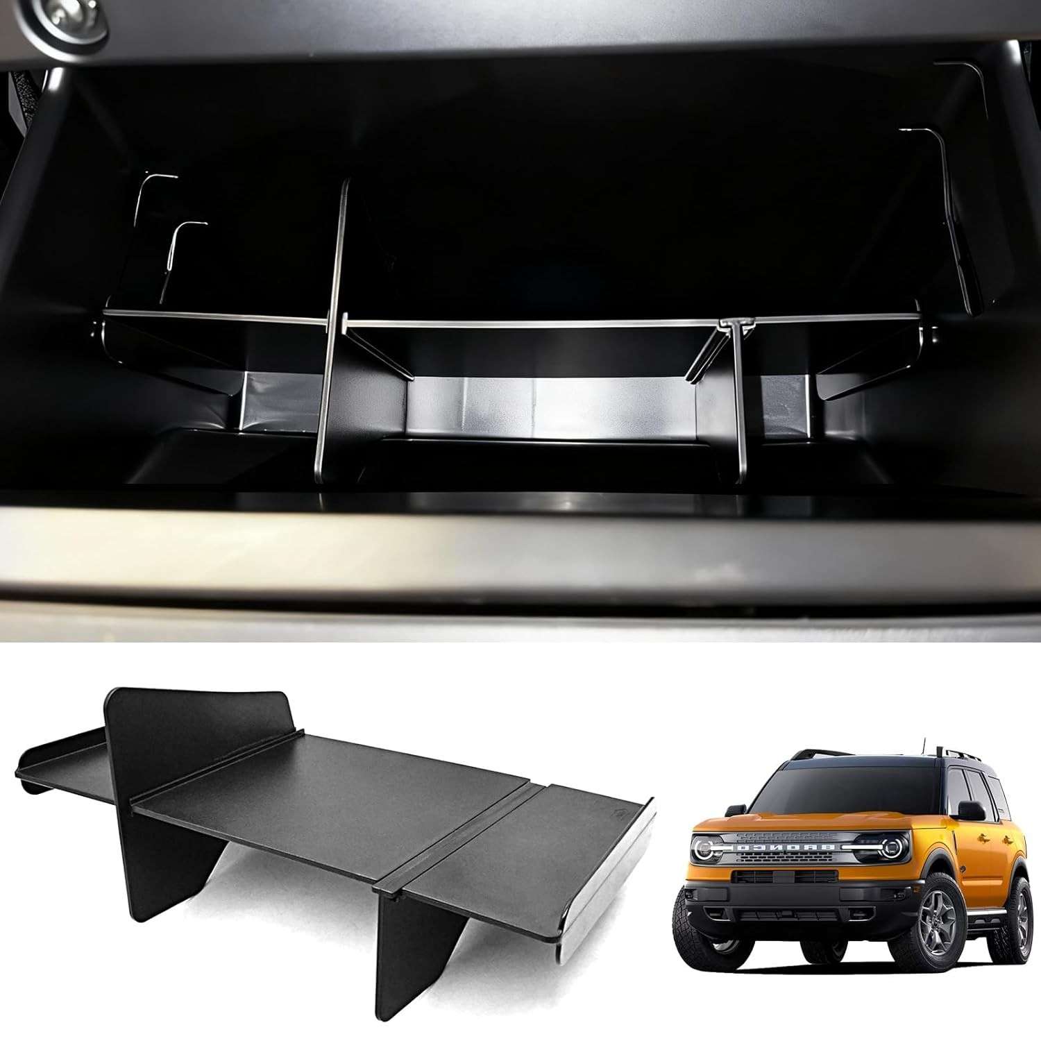 Organizador de Porta-Luvas Premium para Ford Bronco Sport 2021-2025 | Acessórios Essenciais