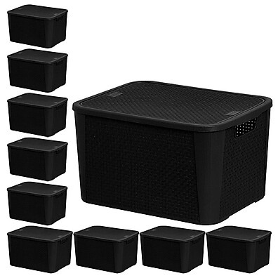 Organize com Estilo: Caixa Rattan 42L (Kit c/10)